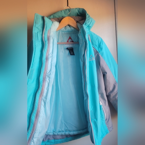 Aqua and Gray Kids Jacket - Picture 4 of 13